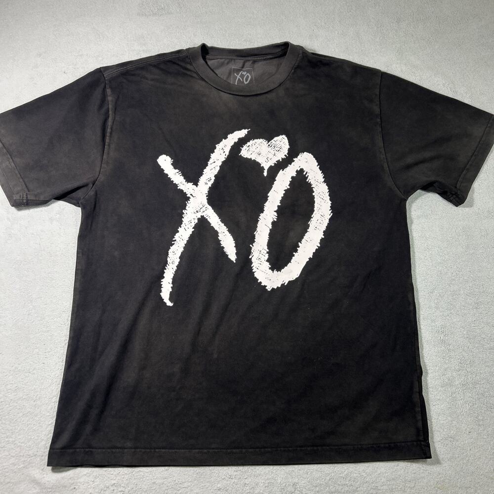 The Weeknd Bravado XO After Hours Shirt Large starboy Trilogy Acid Wash Faded